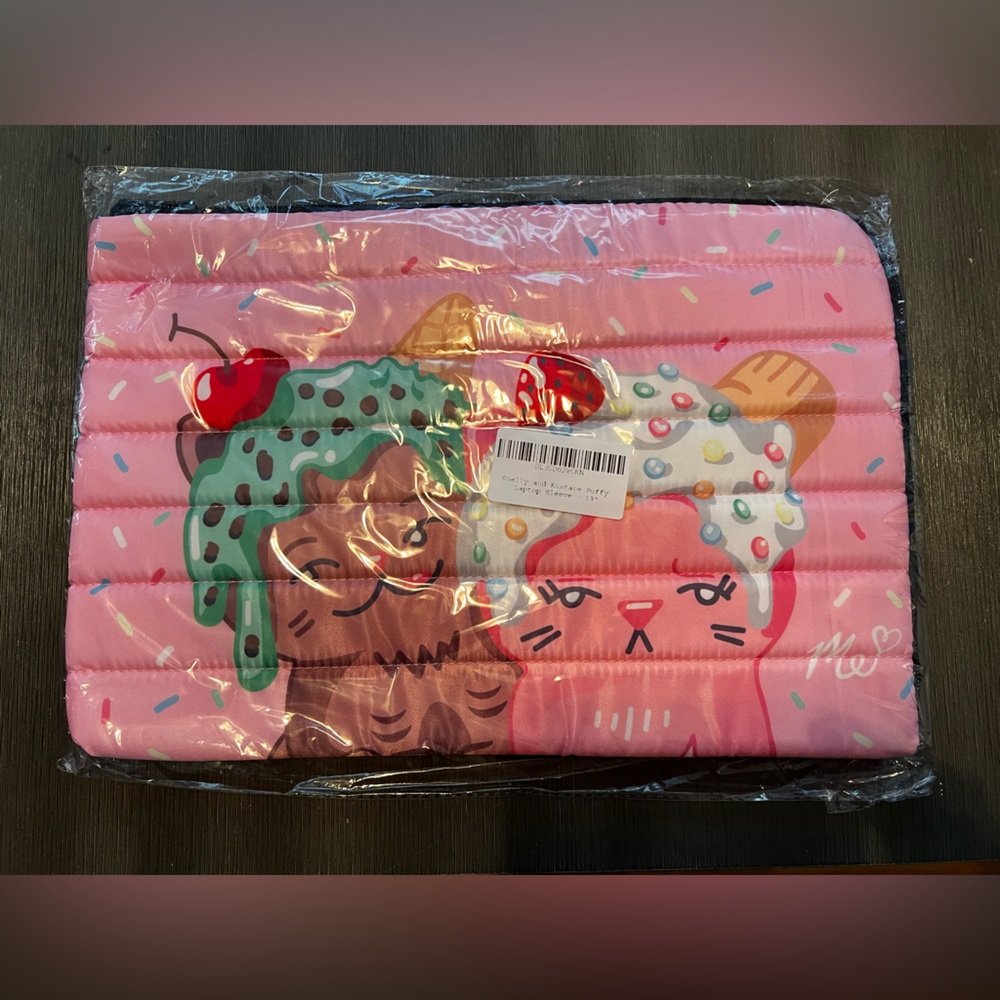 Shelly and Eustace Puffy Laptop Sleeve